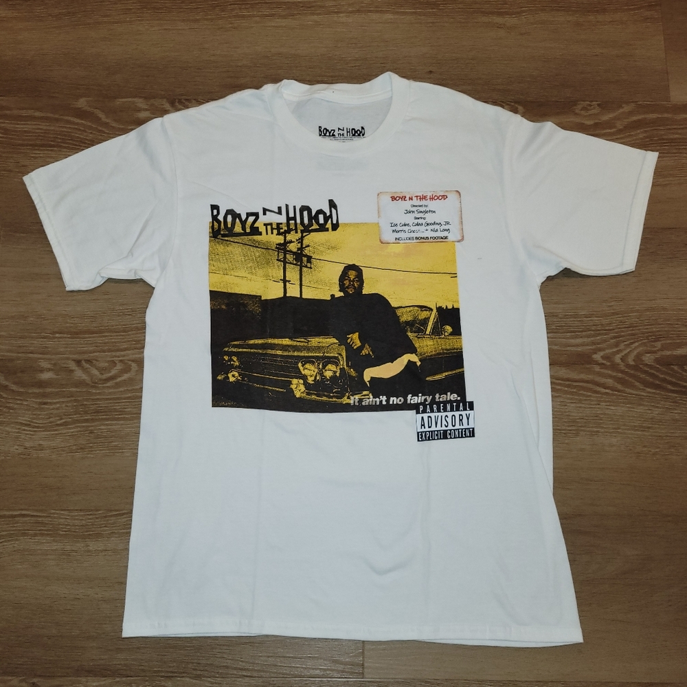 Boyz N The Hood 'It Ain't No Fairy Tale' T-Shirt Mens Size Small New White